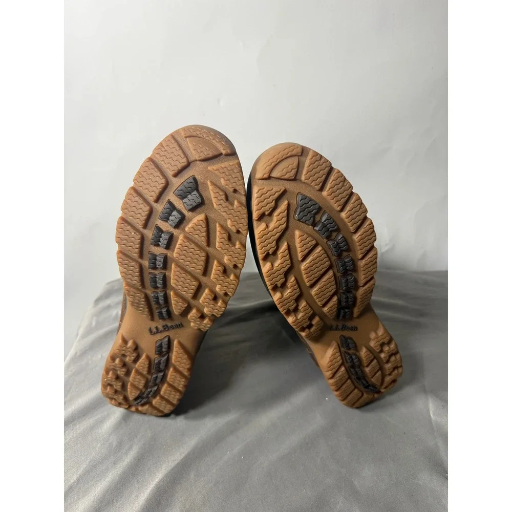 LL Bean Storm Chaser Boots Mens 14 Brown Leather Waterproof TEK2.5 Zip Winter